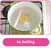 by boiling