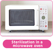 Sterilization in a microwave oven